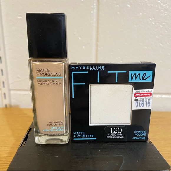 Maybelline liquid and powder Fit Me fair beige light concealer pair bundle - Picture 1 of 3